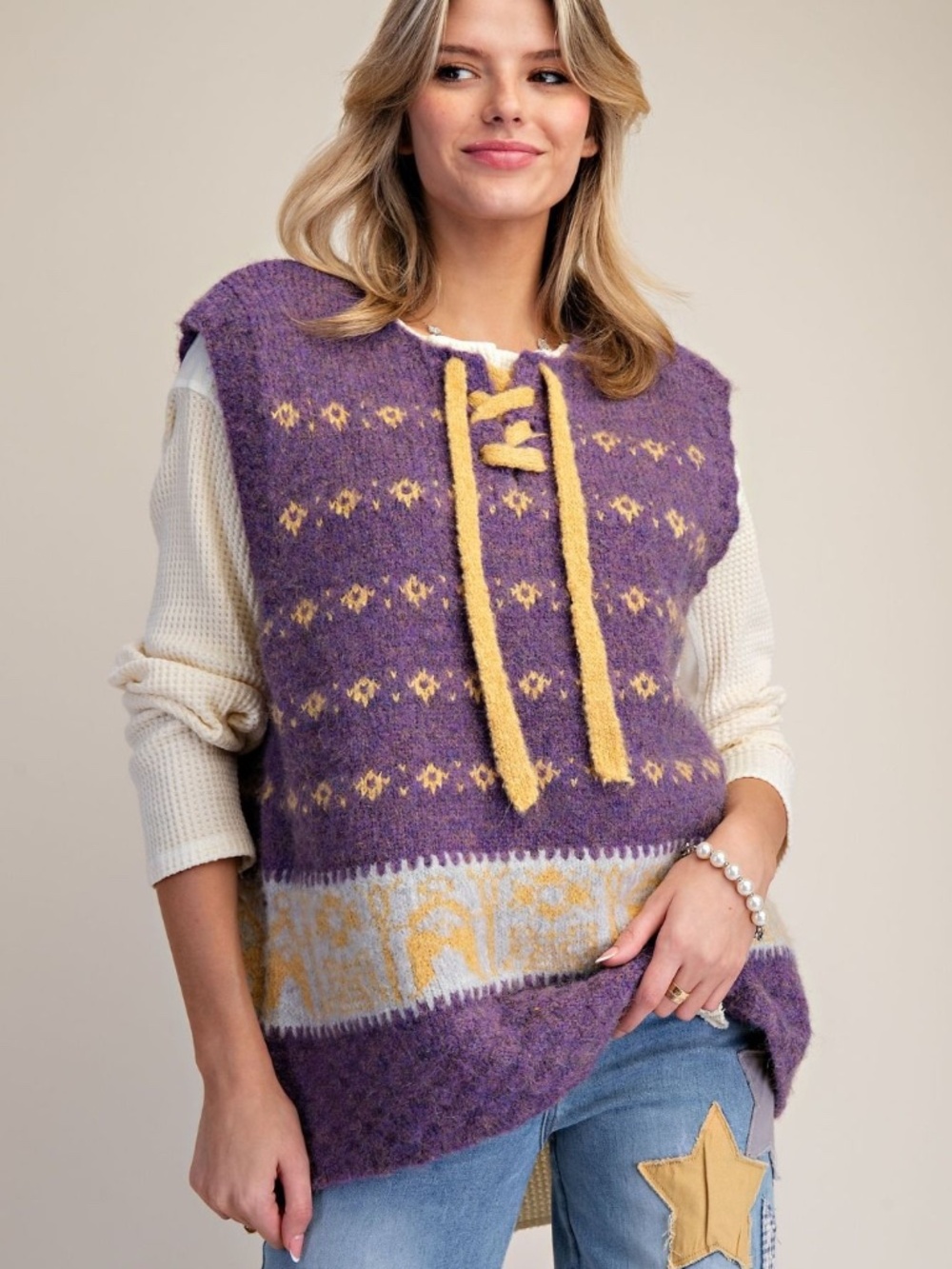 "The Valerie" Purple Sweater Vest